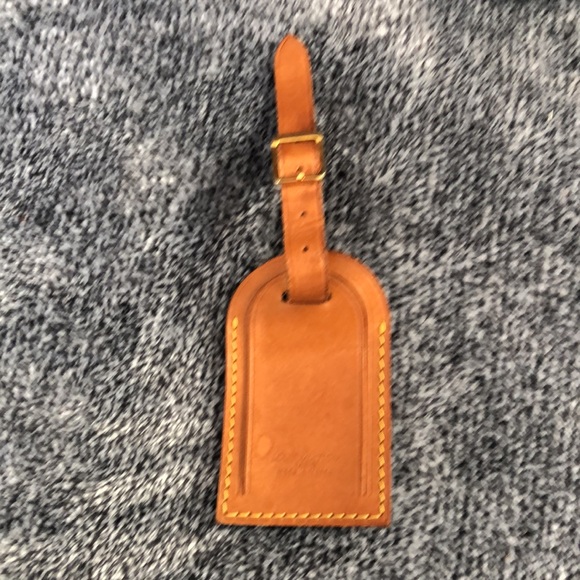🧳Louis Vuitton Leather luggage bag tag with poignet ( Set #1) - Picture 4 of 17